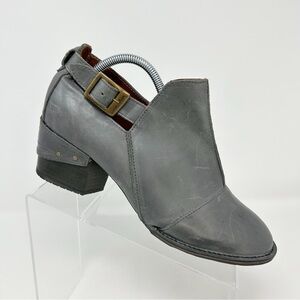 Sergio Tamoni Blue Gray Leather Heeled Ankle Boots Size 42 (US Size 11 to 11.5)